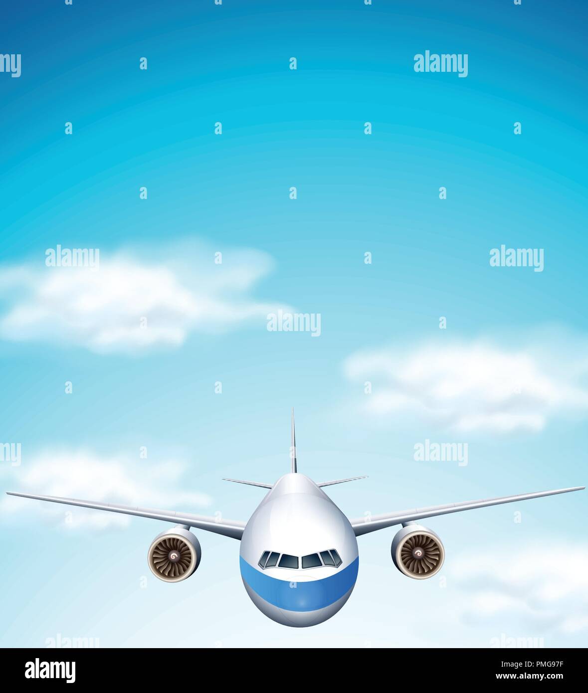 Airplane on the sky illustration Stock Vector Image & Art - Alamy