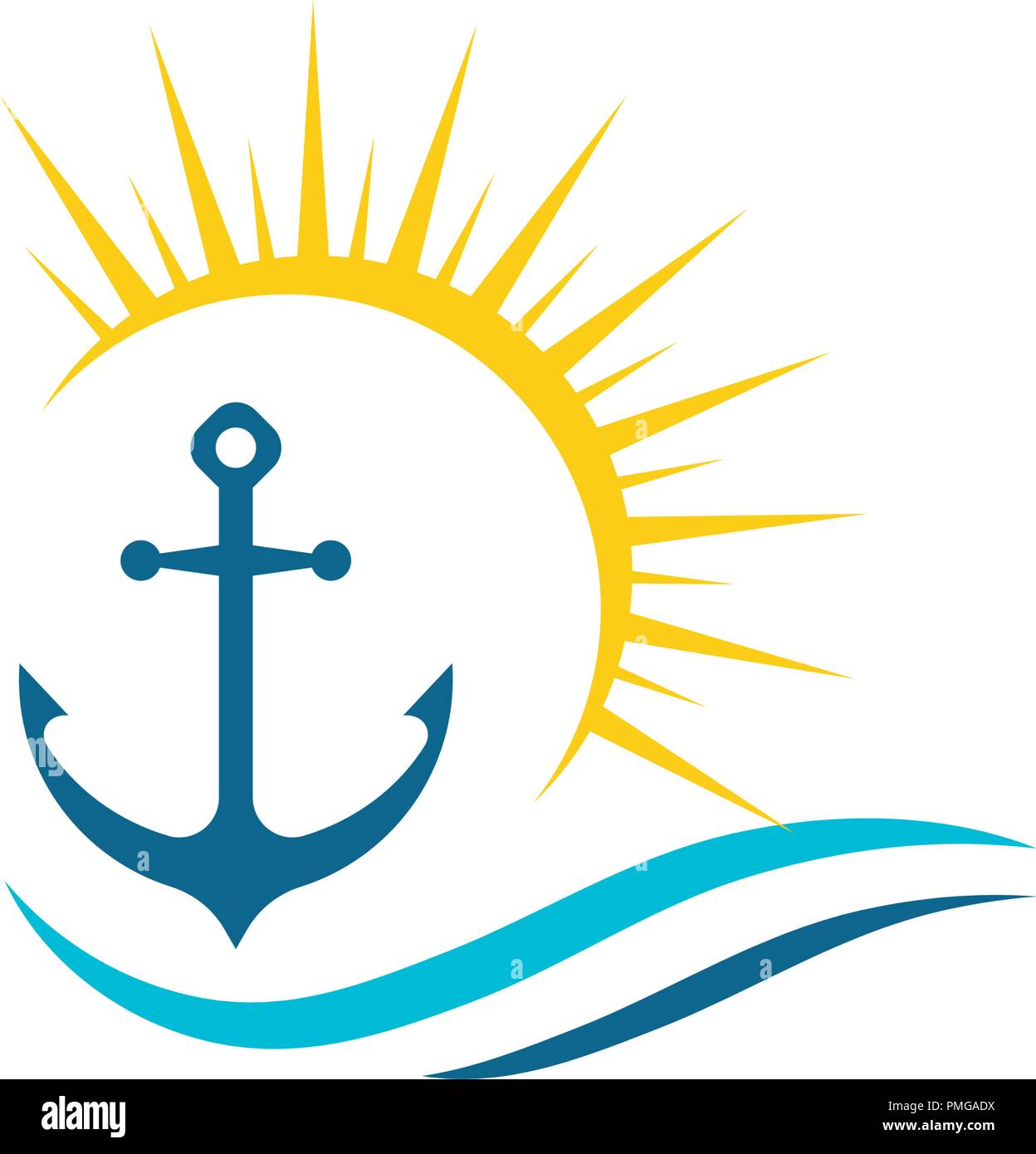 Anchor icon Logo Template vector illustration Stock Vector Image & Art