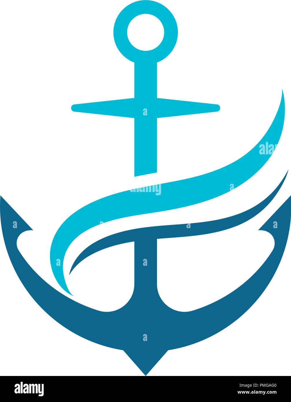 Anchor icon Logo Template vector illustration Stock Vector Image & Art