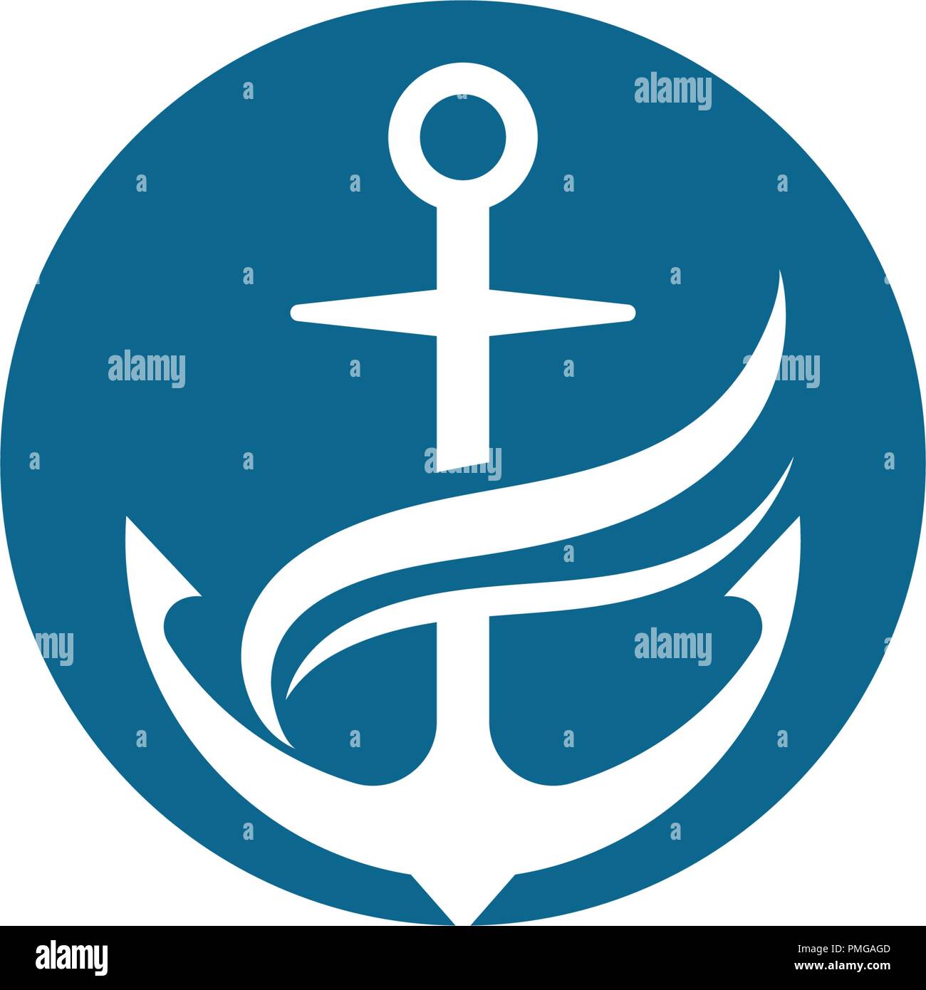 Anchor icon Logo Template vector illustration Stock Vector Image & Art