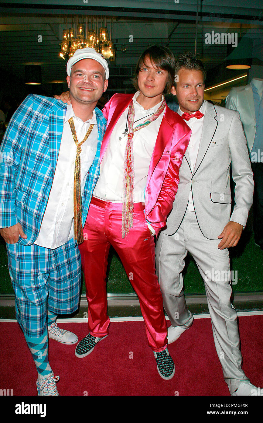 Owners and Designers Peder Borresen, Simen Staalnacke and Stefan Dahlkvist at the Moods of Norway U.S. Flagship Store Launch - Arrivals held at the new store on Robertson Blvd. in Beverly Hills, CA July 8, 2009.  Photo by: PictureLux File Reference # 30040 020PLX   For Editorial Use Only -  All Rights Reserved Stock Photo