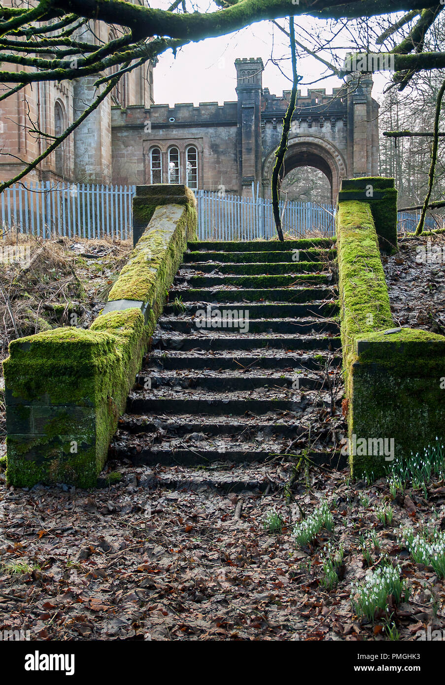 EAST Dunbartonshire, SCOTLAND FEBRUARY 12th 2011 Old stairs that