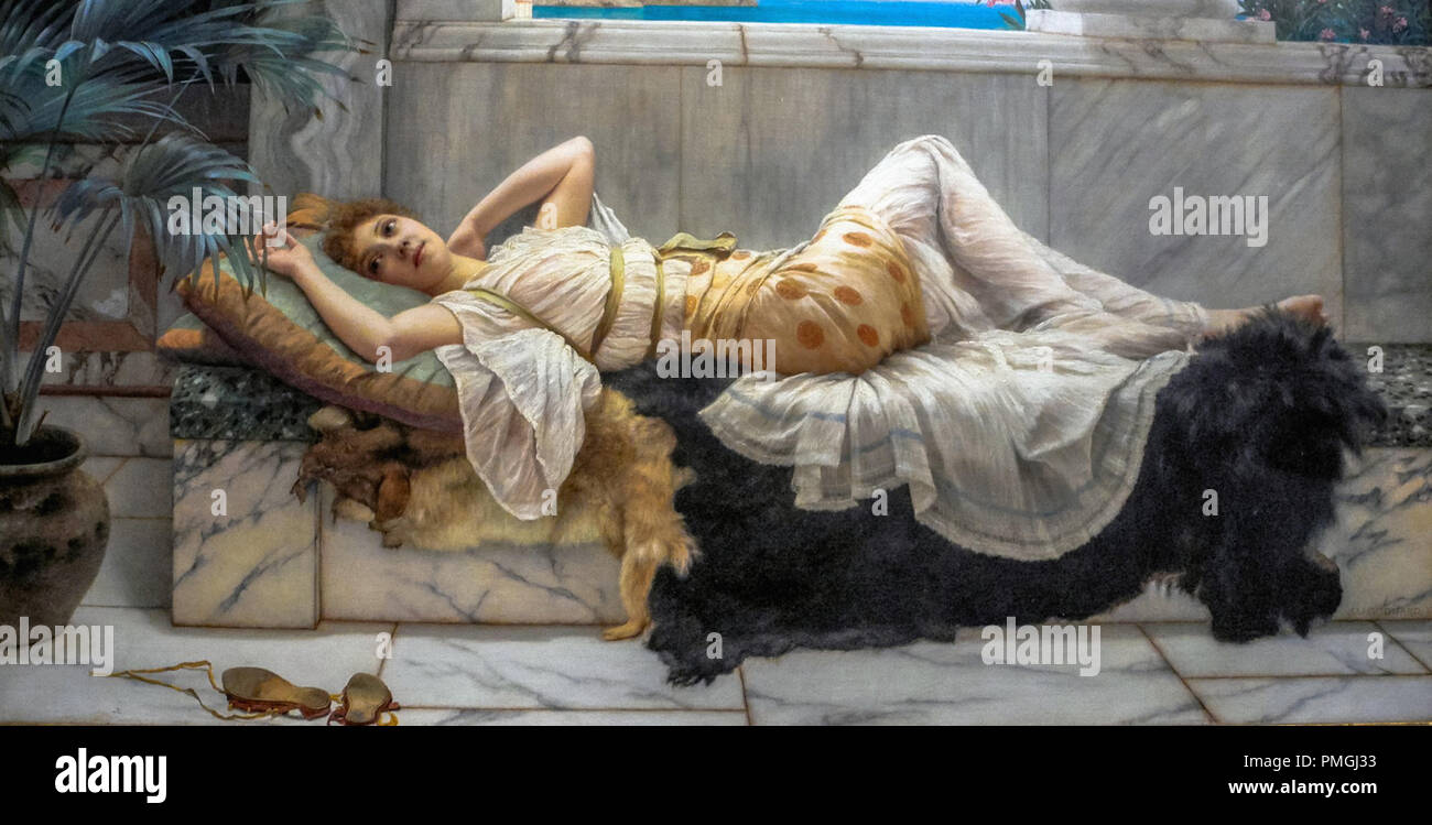 Godward  John William - Liegende (Reclining Figure) Stock Photo