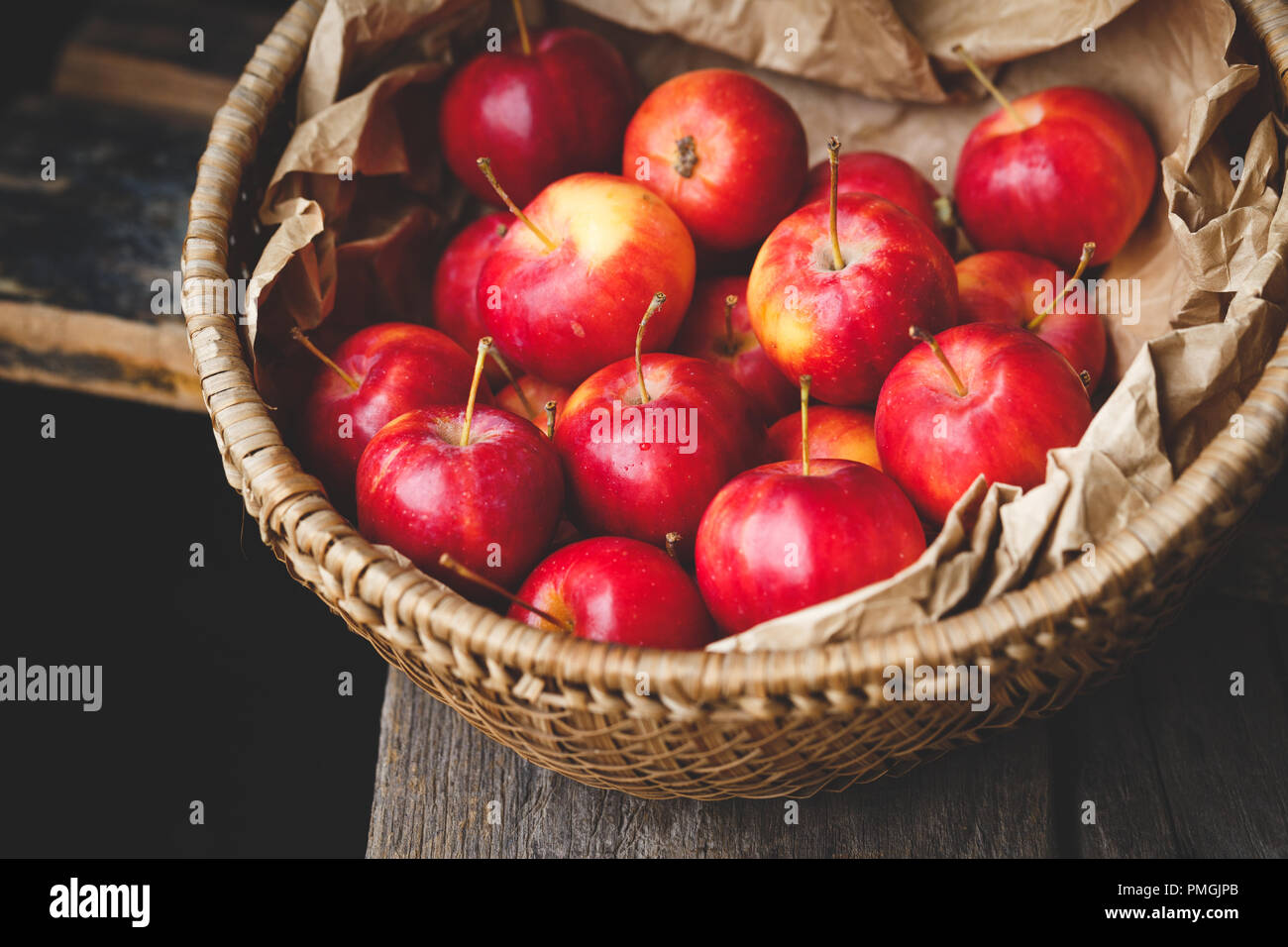 Fresh little apples Stock Photo