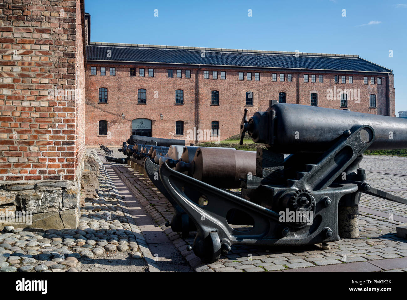 Armed Forces Museum, Artilleriloftet and Fanehallen building, Akershus castle and fortress area, Oslo, Norway Stock - Alamy
