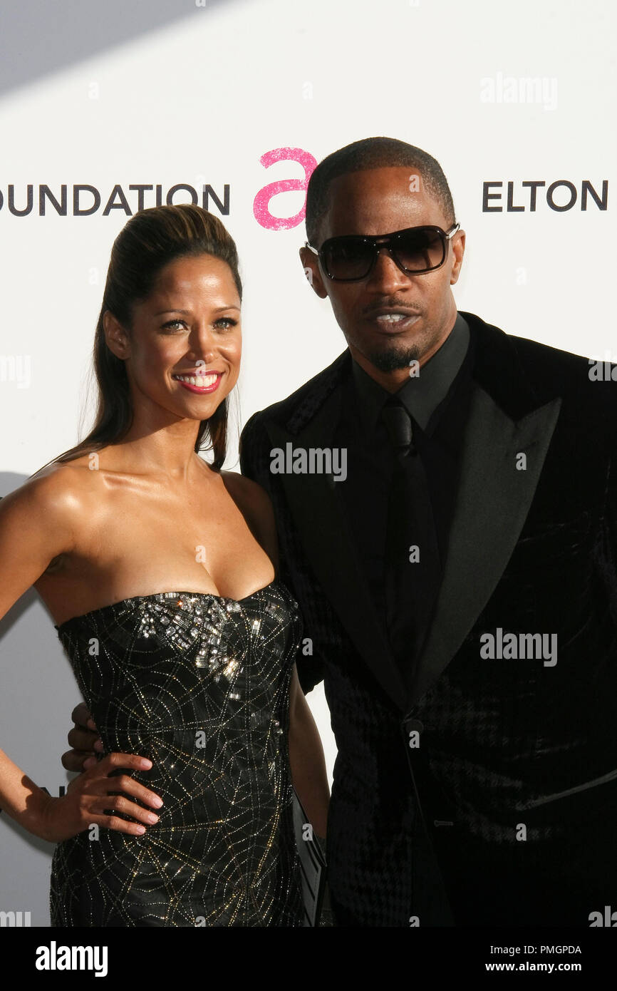 Stacey Dash and Jamie Foxx at the 18th Annual Elton John Aids