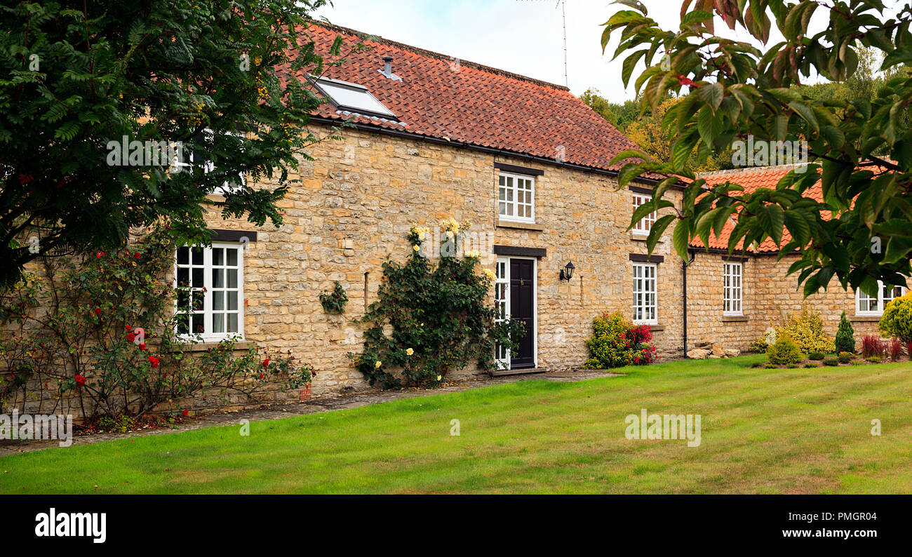 Stone Cottage in the North Yorkshire village of ThorntonleDale Stock