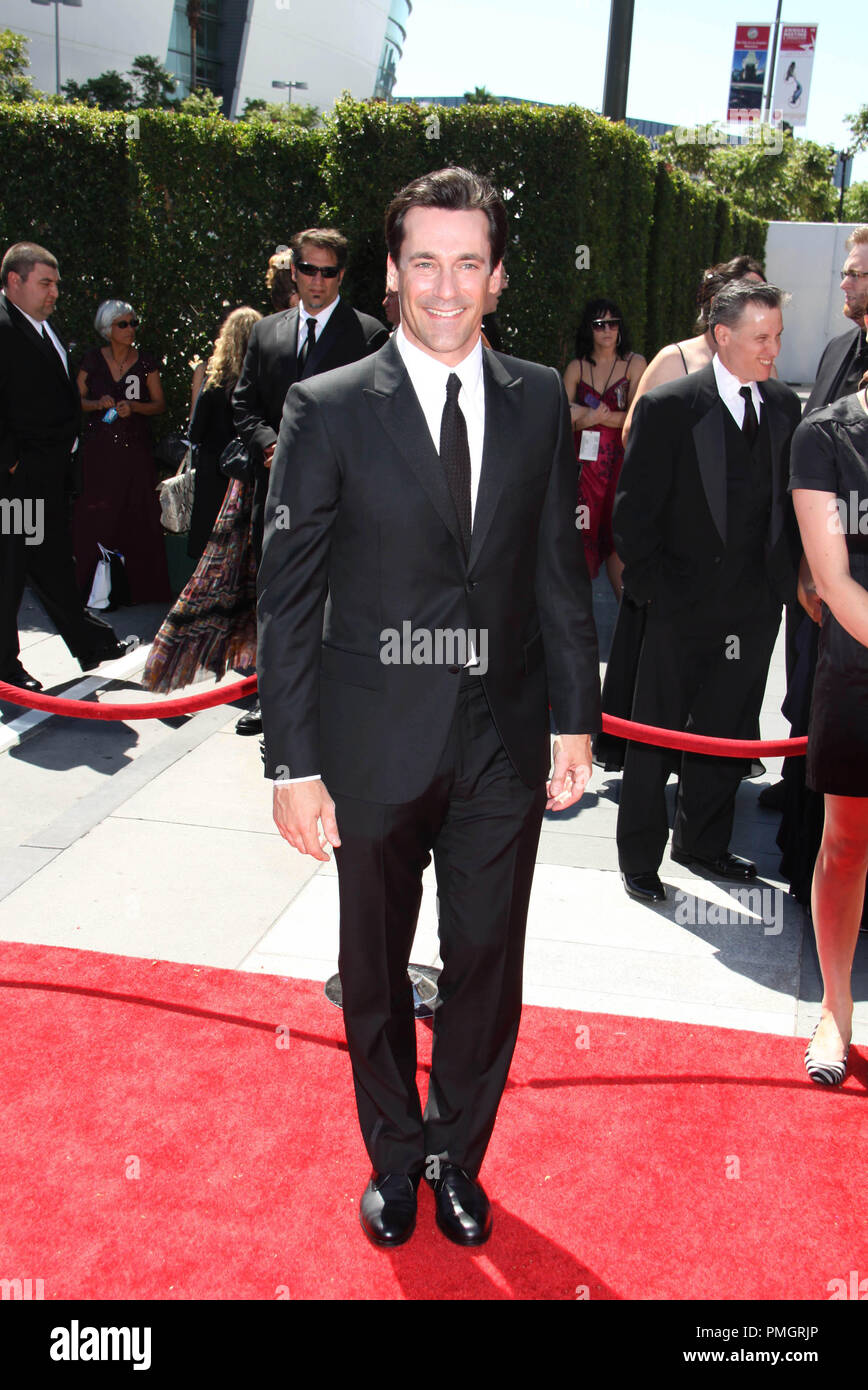 Jon Hamm 08/21/10 '2010 Emmy Creative Arts Awards Arrival' @Nokia Theatre, Downtown LA Photo by Ima Kuroda/HNW / PictureLux   File Reference # 30436 009PLX   For Editorial Use Only -  All Rights Reserved Stock Photo