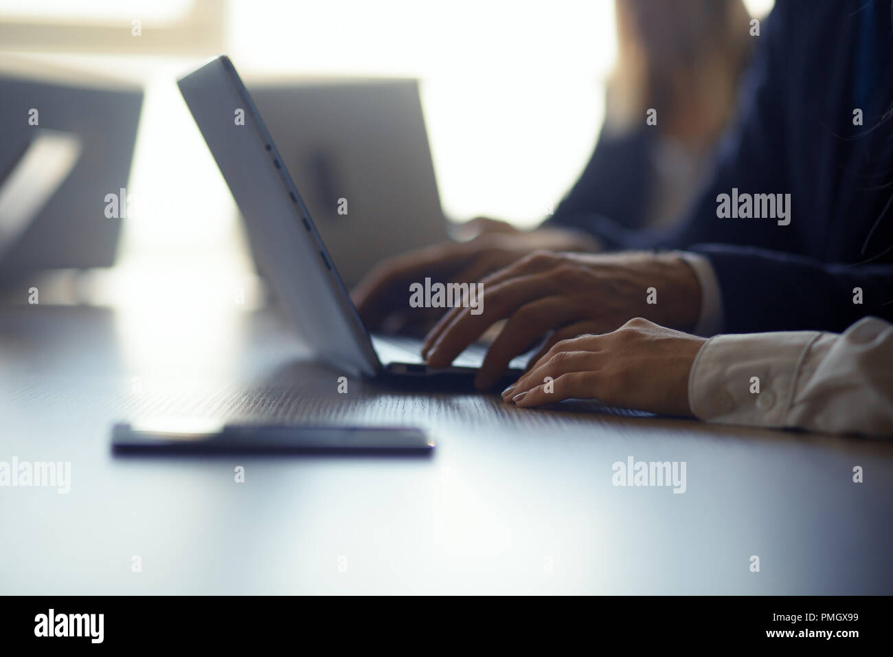 Businessteam working together on project Stock Photo