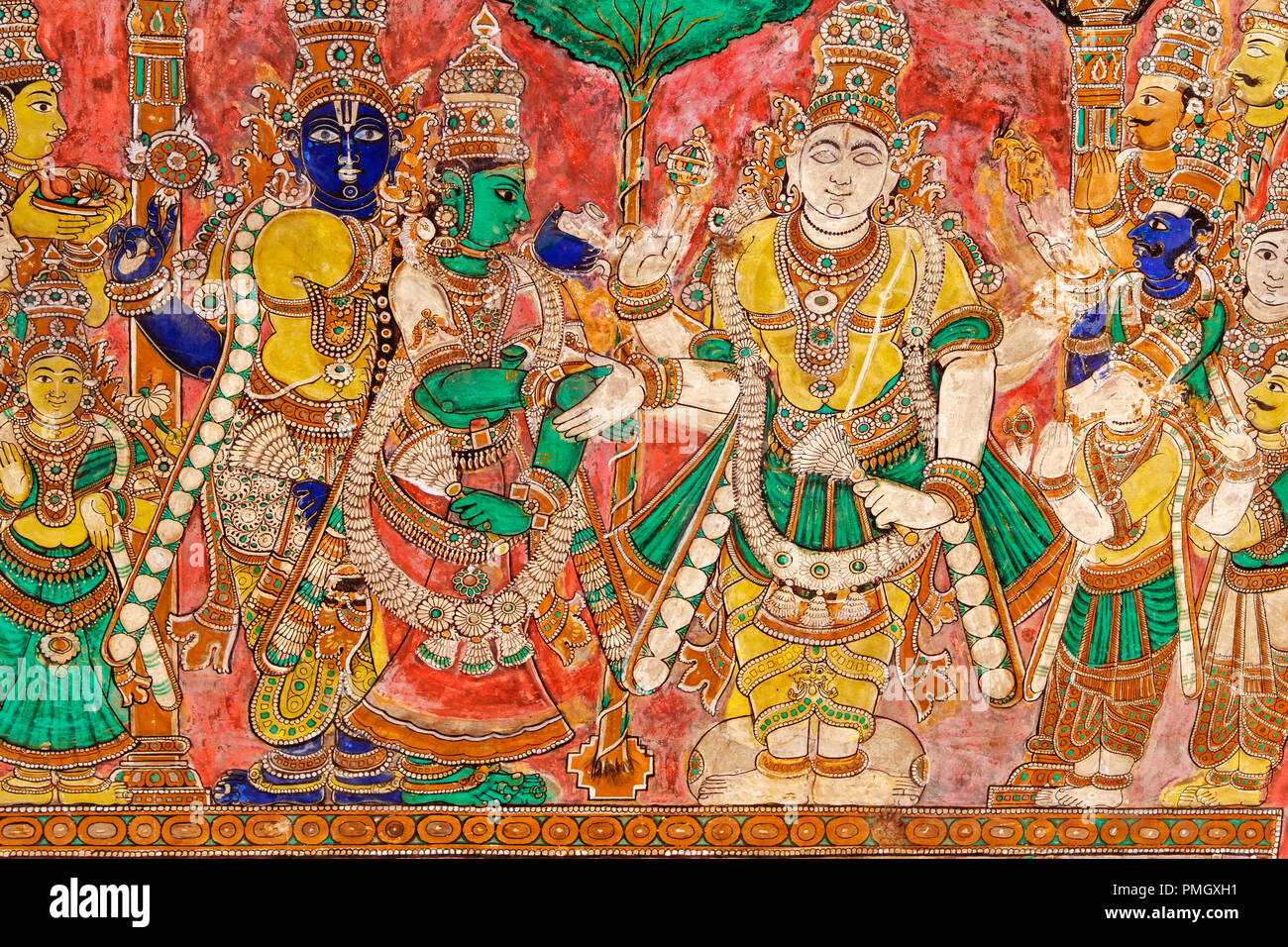 Meenakshi temple madurai painting hi-res stock photography and ...