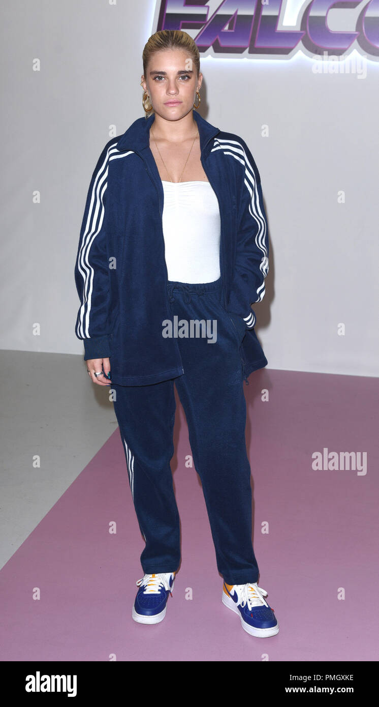 Photo Must Be Credited ©Alpha Press 079965 17/09/2018 TigerLilly Taylor at  the Hailey Baldwin presents Falcon, celebrating street style with Adidas  and JD Fashion Show during London Fashion Week Spring Summer 2019