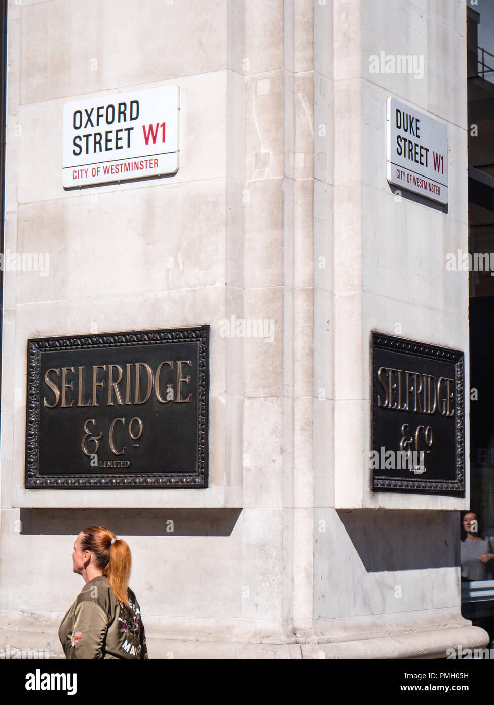 Selfridges and Co Plaque, Selfridges, Oxford St, London, England, UK