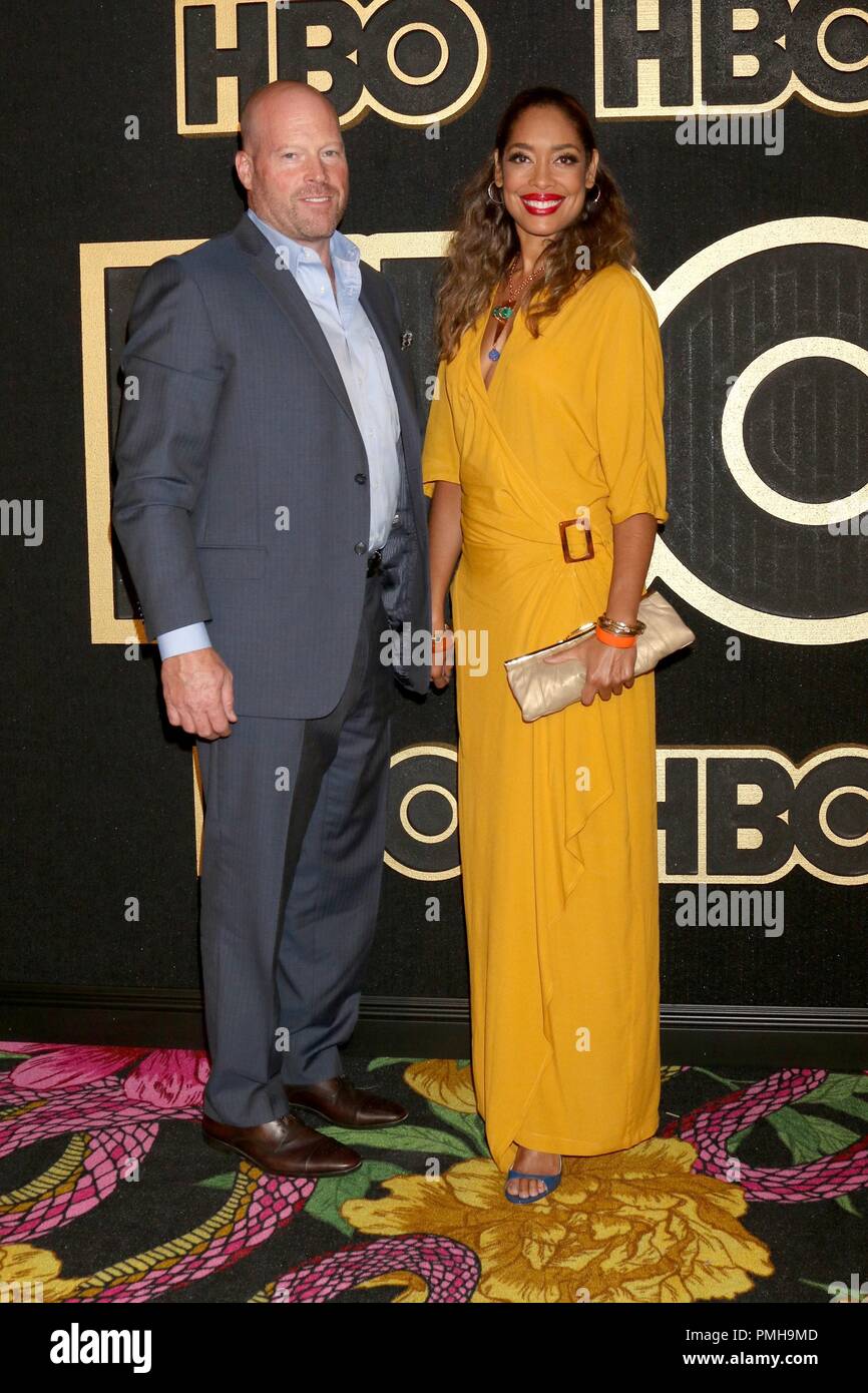 Los Angeles, CA, USA. 17th Sep, 2018. Kevin Wright, Gina Torres at the