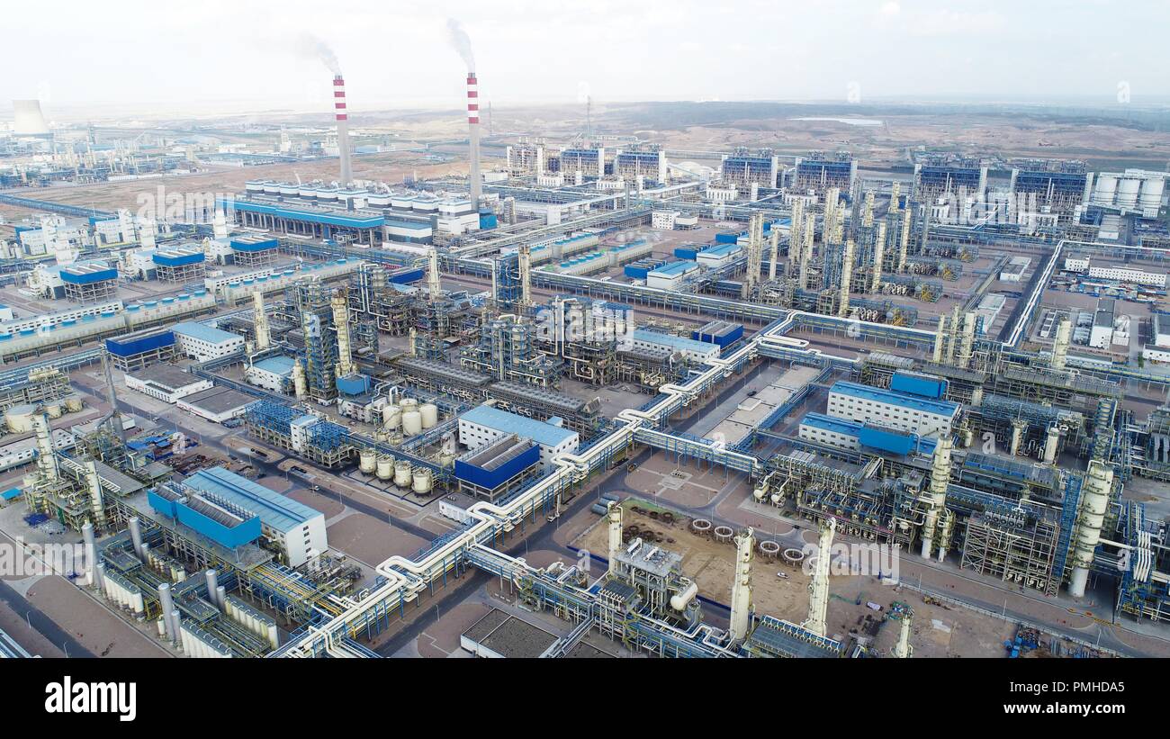 (180919) YINCHUAN, Sept. 19, 2018 (Xinhua) Aerial photo taken on