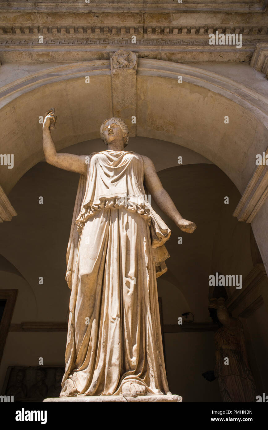 Ancient Roman sculpture of Athena Parthenos, copy of the original made