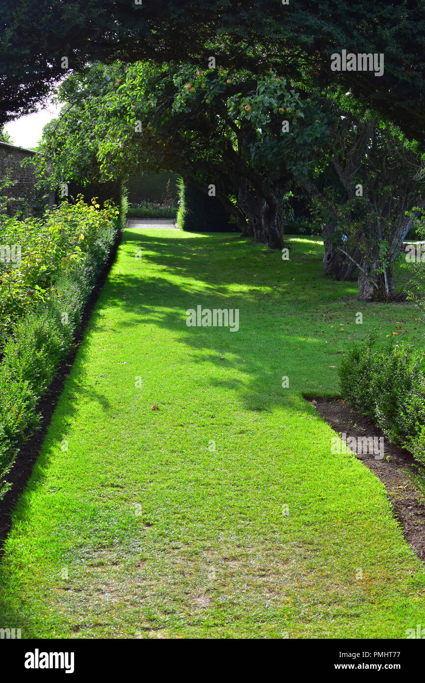 Walled garden at Castle Howard grounds, North Yorkshire, England UK