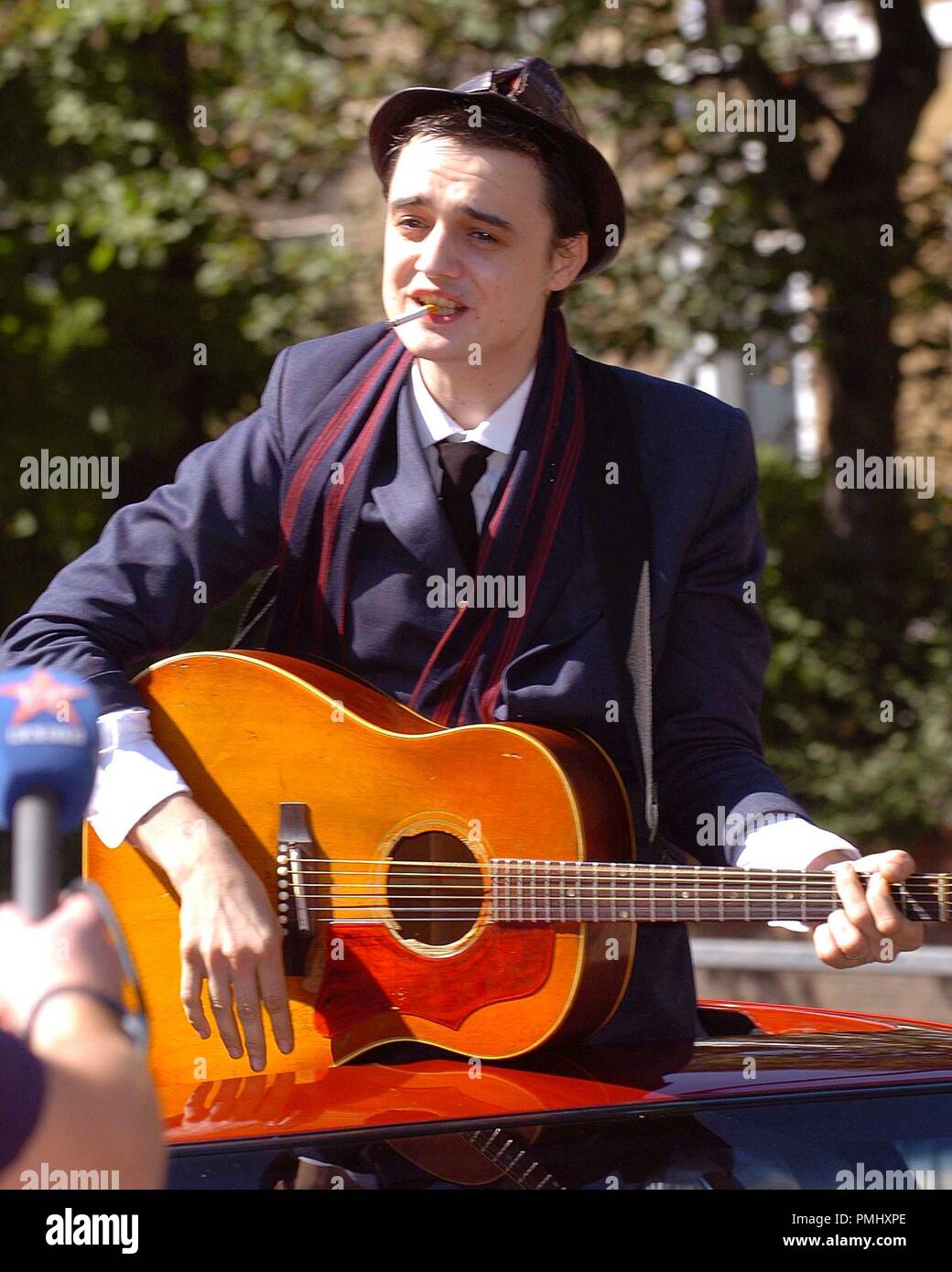 London. Pete Doherty, ex lead singer of the Liberteens arriving at