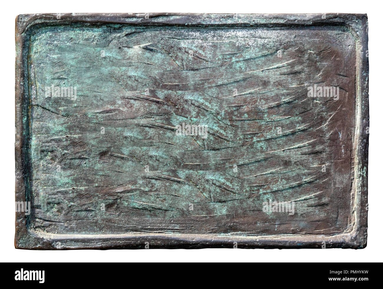 Blank metal plaque isolated on white background Stock Photo Alamy