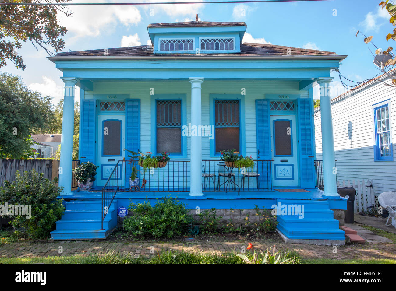 New Orleans double shotgun house Stock Photo