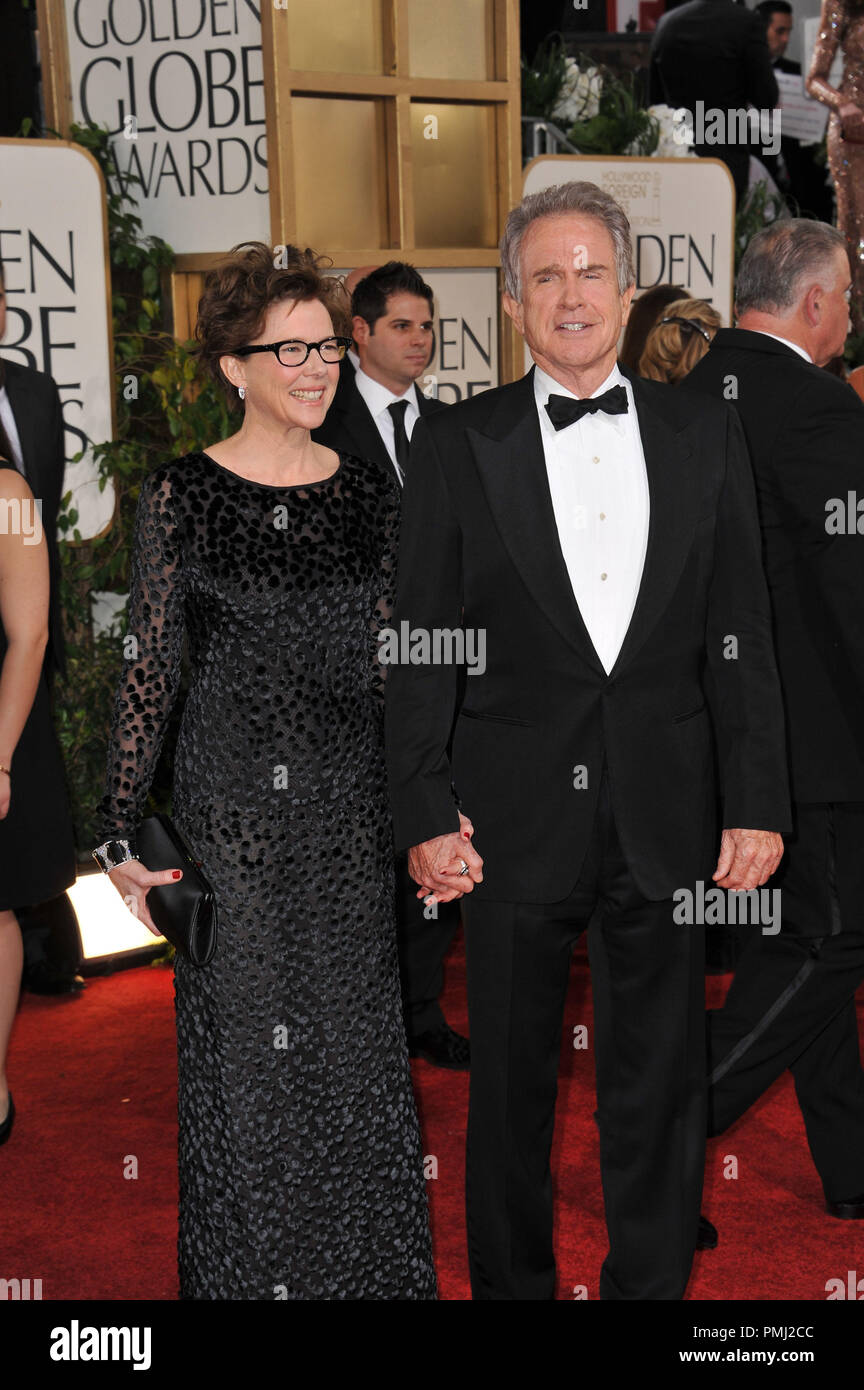 Annette Bening & Warren Beatty at the 68th Annual Golden Globe Awards at the Beverly Hilton Hotel. January 16, 2011  Beverly Hills, CA Photo by JRC / PictureLux  File Reference # 30825 134  For Editorial Use Only -  All Rights Reserved Stock Photo