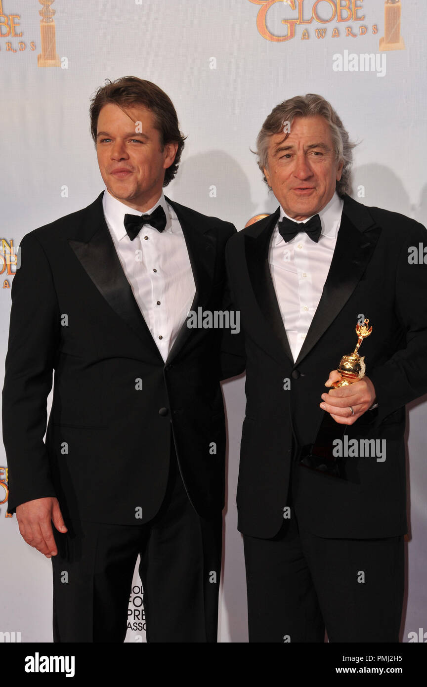 Matt Damon & Robert De Niro at the 68th Annual Golden Globe Awards at