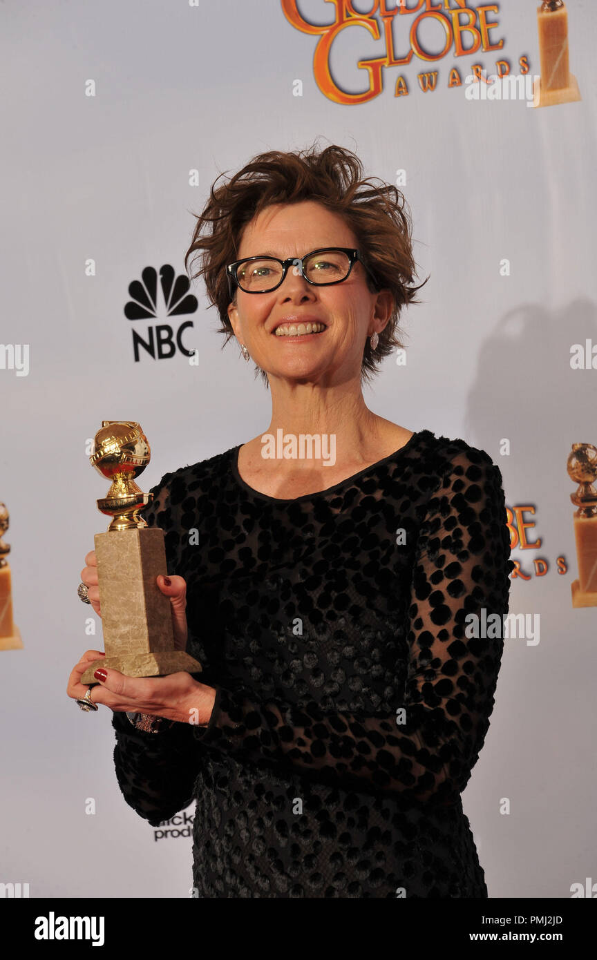 Annette Bening at the 68th Annual Golden Globe Awards at the Beverly Hilton Hotel. January 16, 2011  Beverly Hills, CA Photo by JRC / PictureLux  File Reference # 30825 218  For Editorial Use Only -  All Rights Reserved Stock Photo