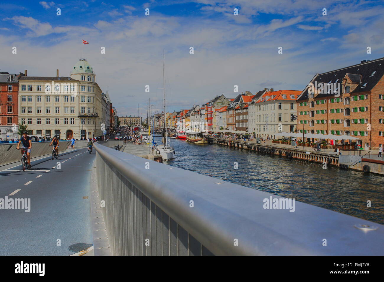 Bicycle bridge in Copenhagen Stock Photo