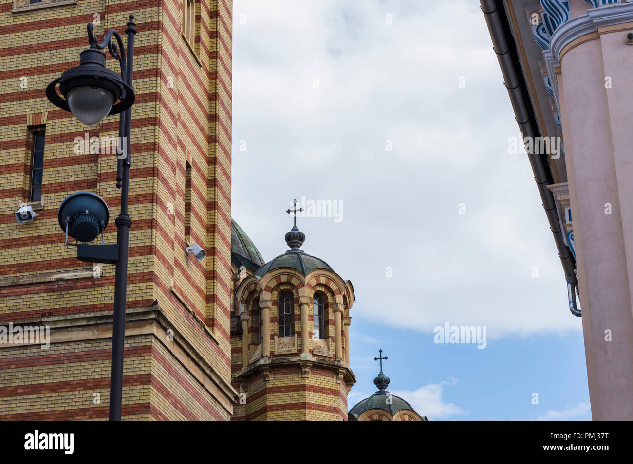 Holy Trinity Cathedral in Sibiu, Romania Stock Photo