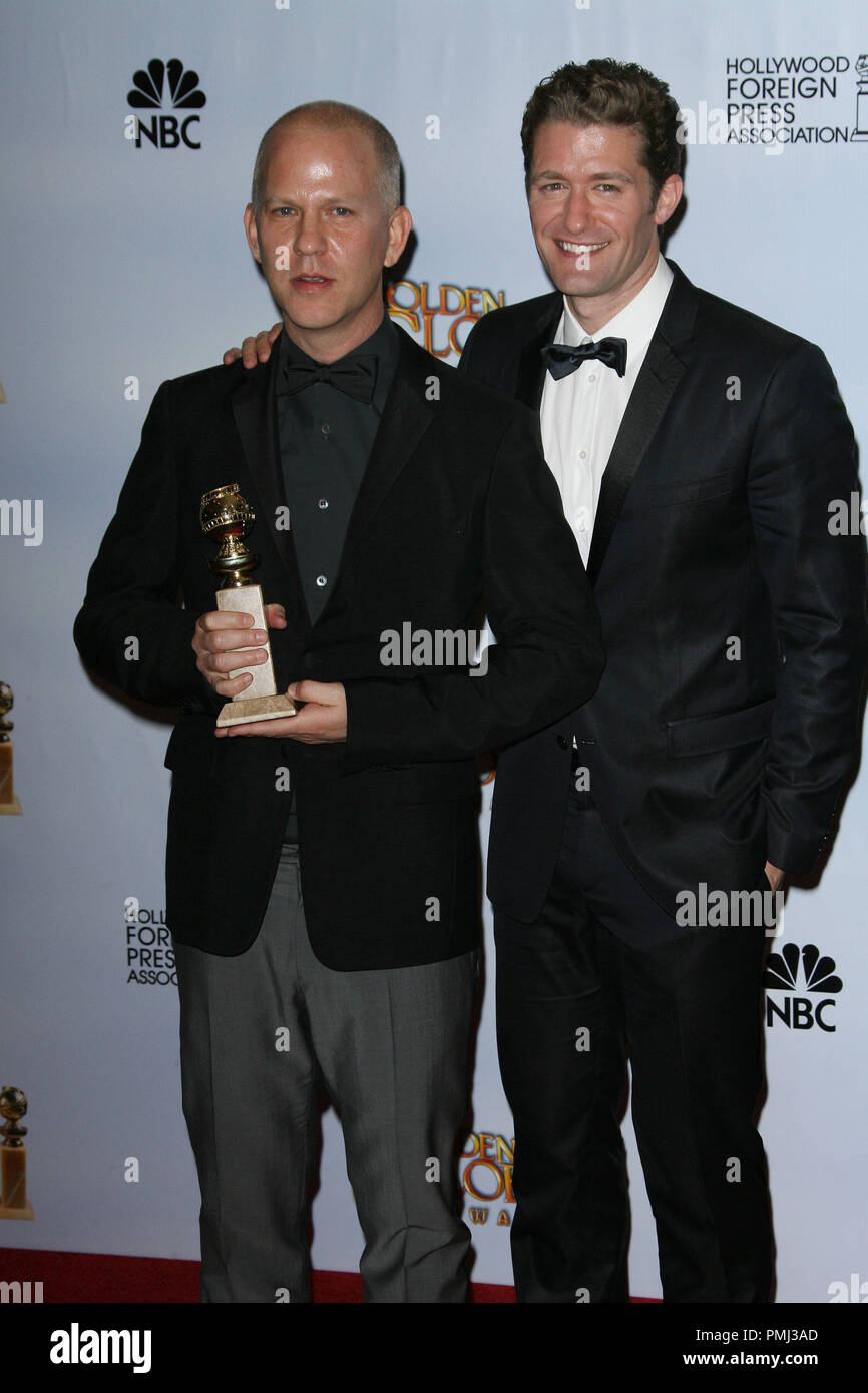 (l-r) Ryan Murphy and Matthew Morrison at THE 68TH GOLDEN GLOBES AWARDS - Press Room. The event was held at the Beverly Hilton Hotel in Beverly Hills, CA on Sunday, January 16, 2011.Photo by  AJ Garcia / PictureLux  File Reference # 30825_466  For Editorial Use Only -  All Rights Reserved Stock Photo