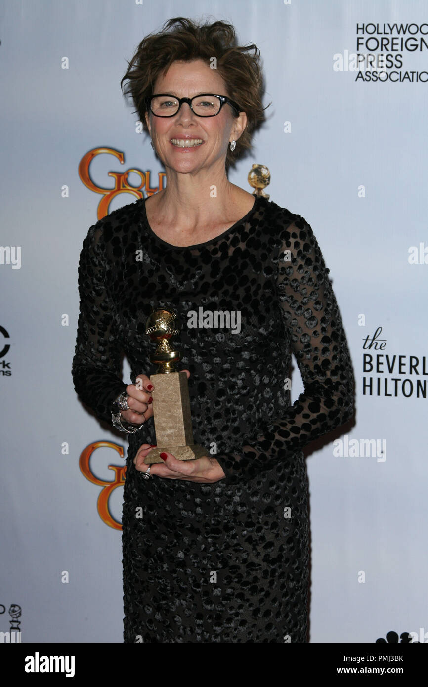 Annette Bening at THE 68TH GOLDEN GLOBES AWARDS - Press Room. The event was held at the Beverly Hilton Hotel in Beverly Hills, CA on Sunday, January 16, 2011.Photo by  AJ Garcia / PictureLux  File Reference # 30825 480  For Editorial Use Only -  All Rights Reserved Stock Photo