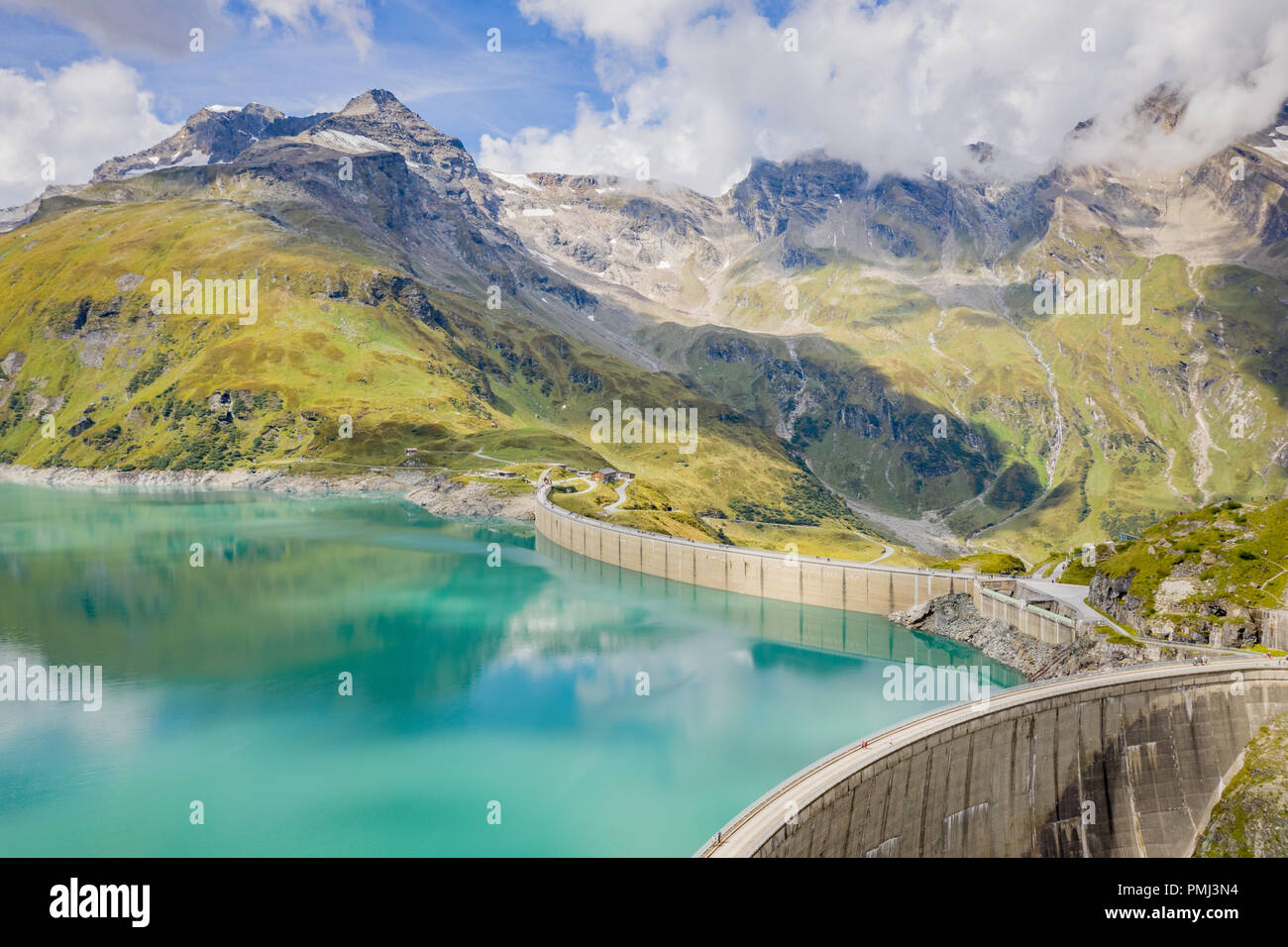 Mooserboden dam and reservoir, Kaprun, Zell am See, Salzburg, Austria Stock Photo