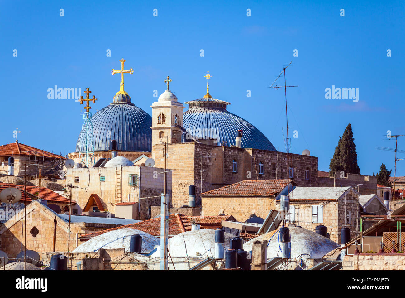 Aerial View Of The Church Of The Holy Sepulcher High Resolution Stock ...