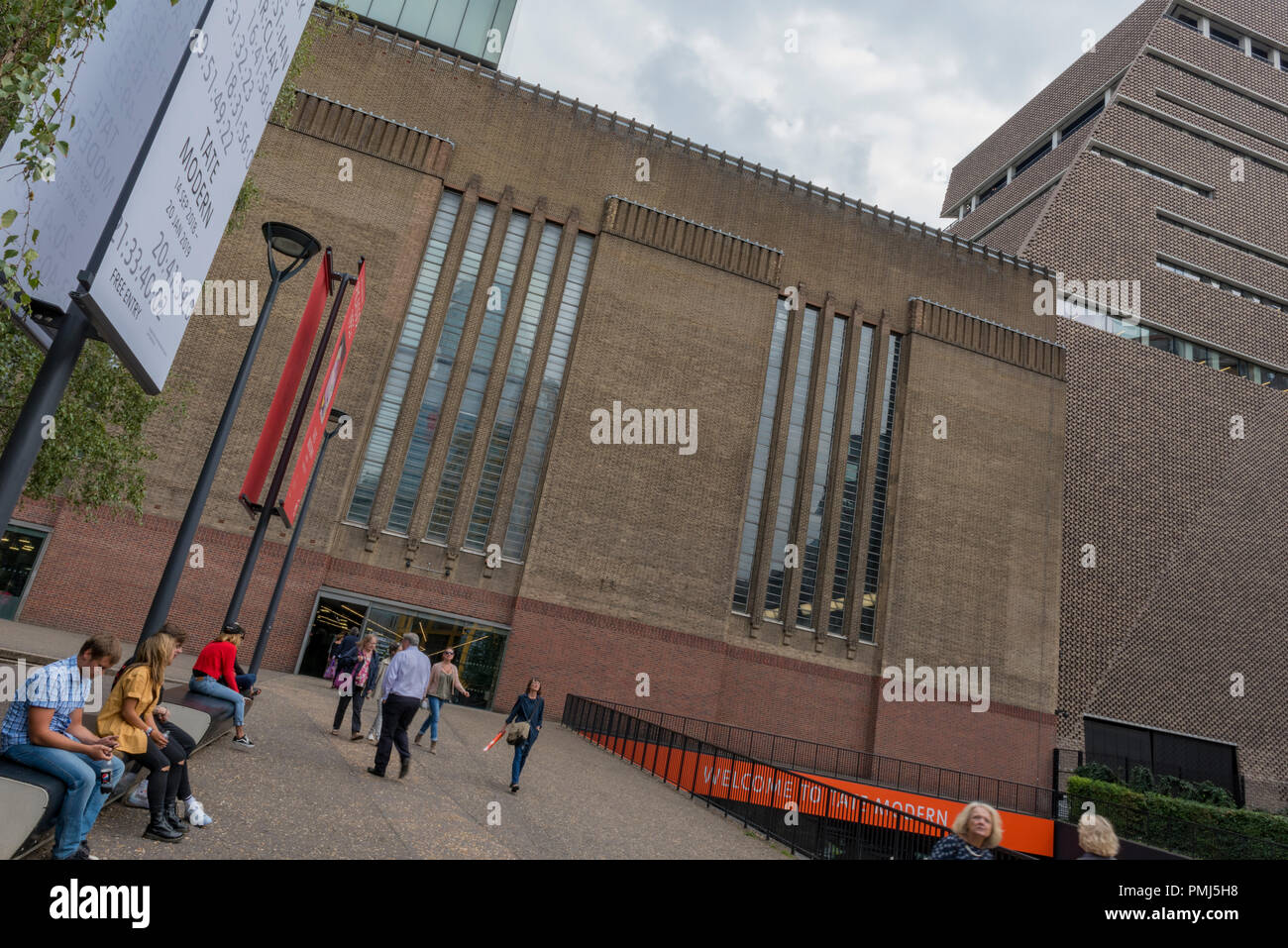 the turbine hall at the Tate modern art gallery on the banks of the