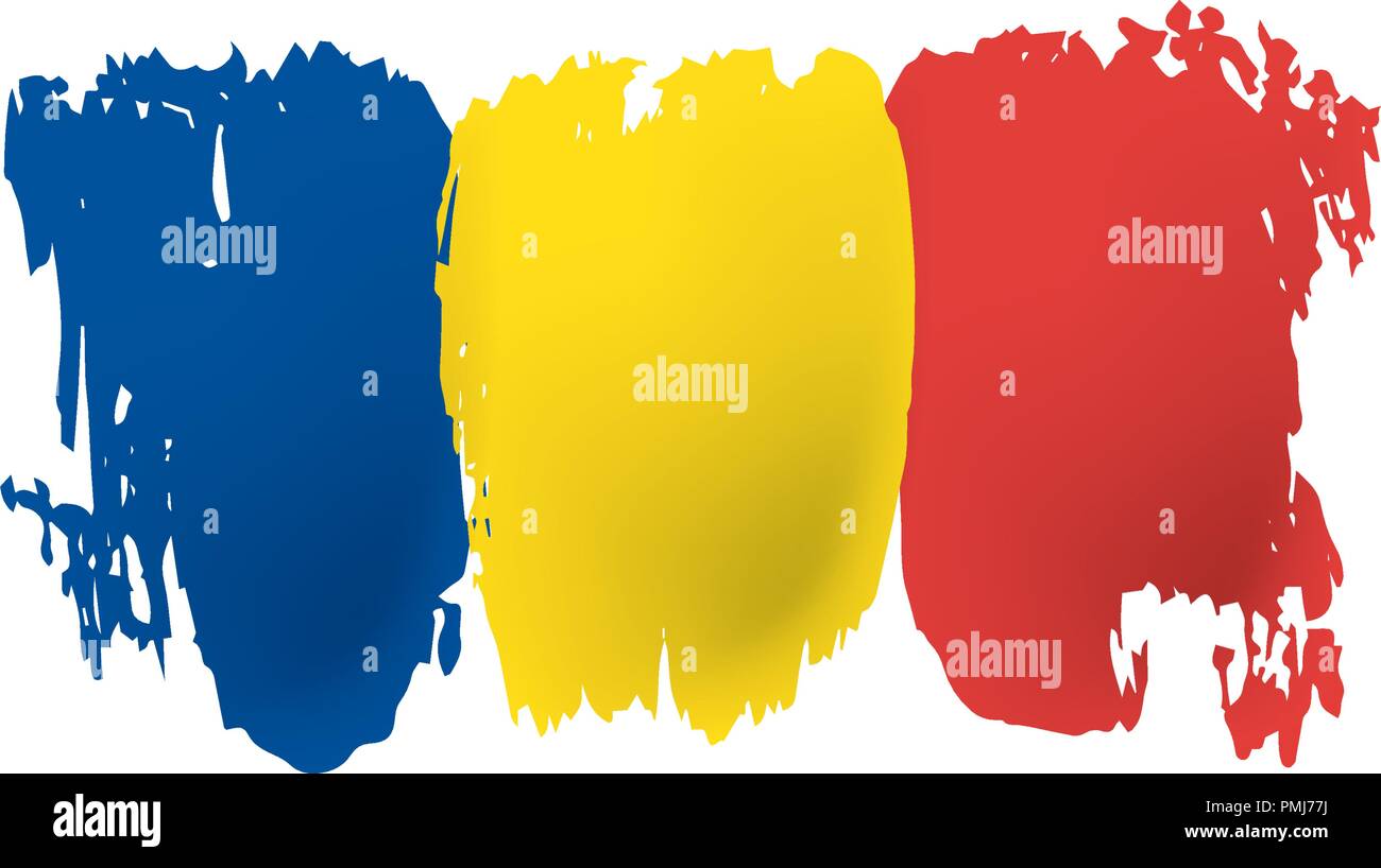 Romanian Sign Romania flag, vector illustration on a white background Stock Vector ...