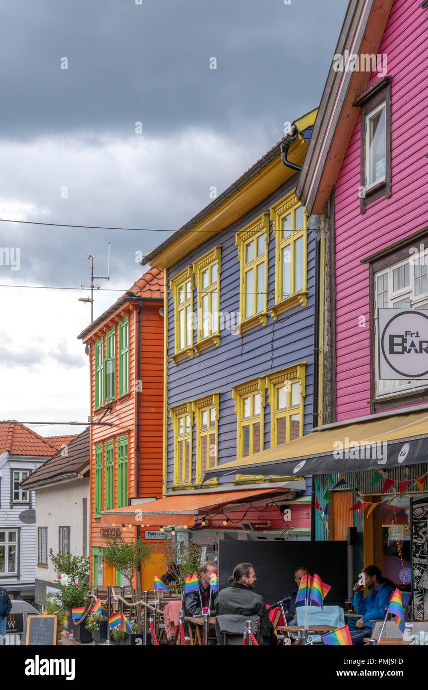 Colourful shops, bars, cafes and restaurants in this popular busy ...