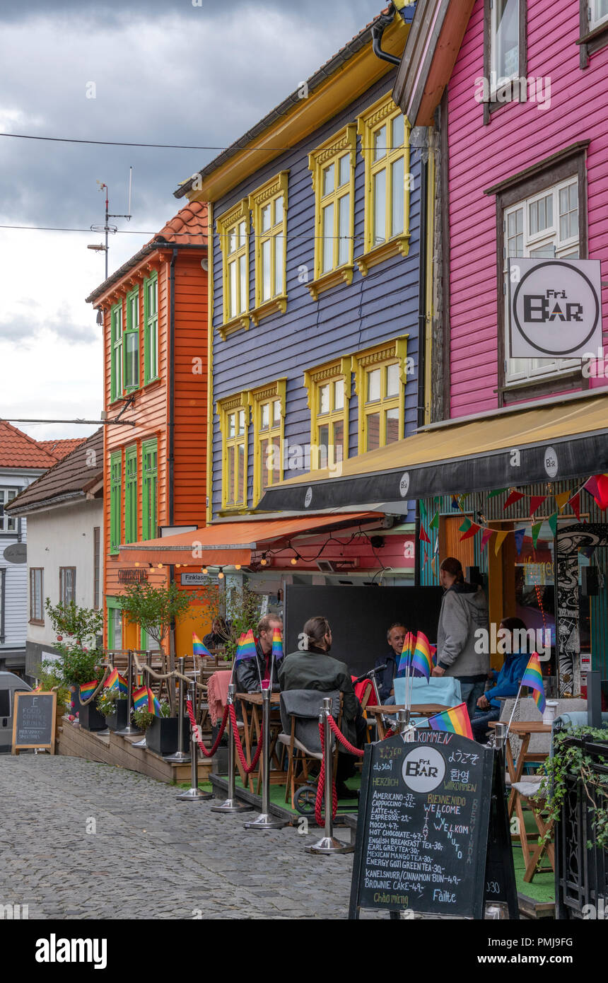 Colourful shops, bars, cafes and restaurants in this popular busy ...