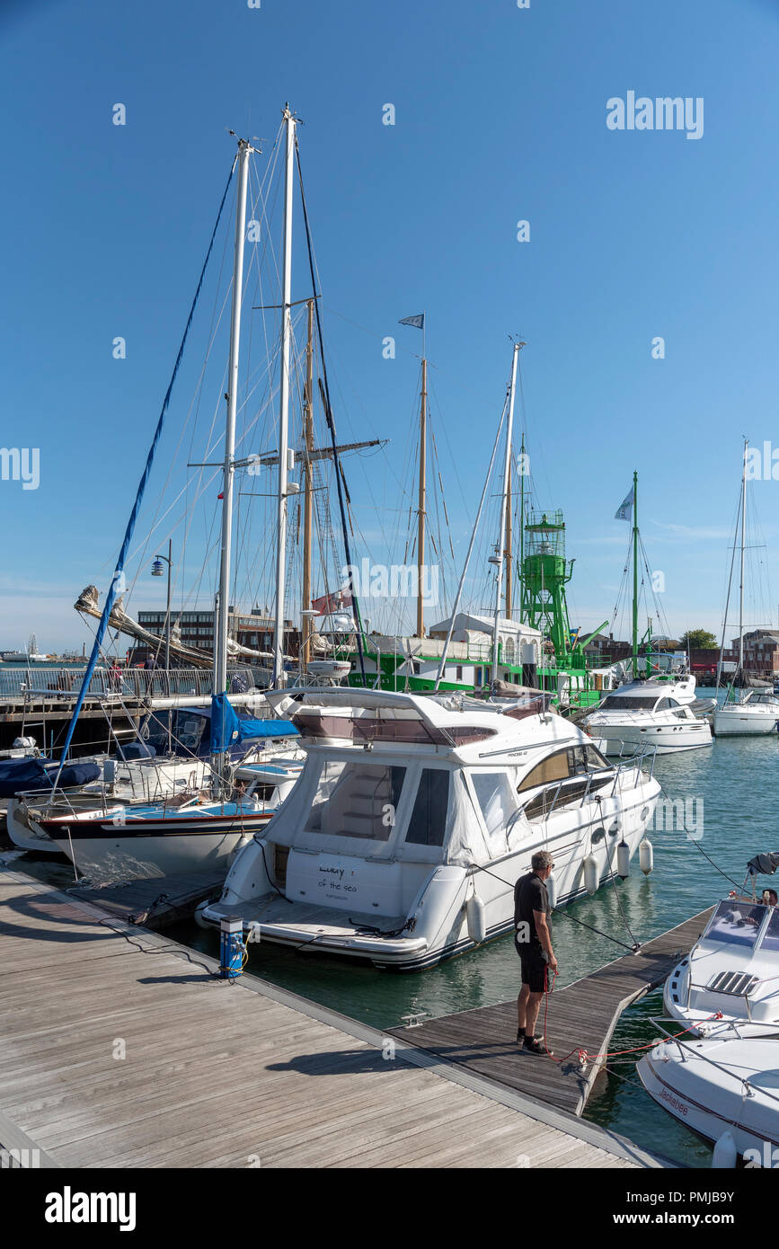 Gosport Marina on Portsmouth Harbour, Hampshire, UK Stock Photo Alamy