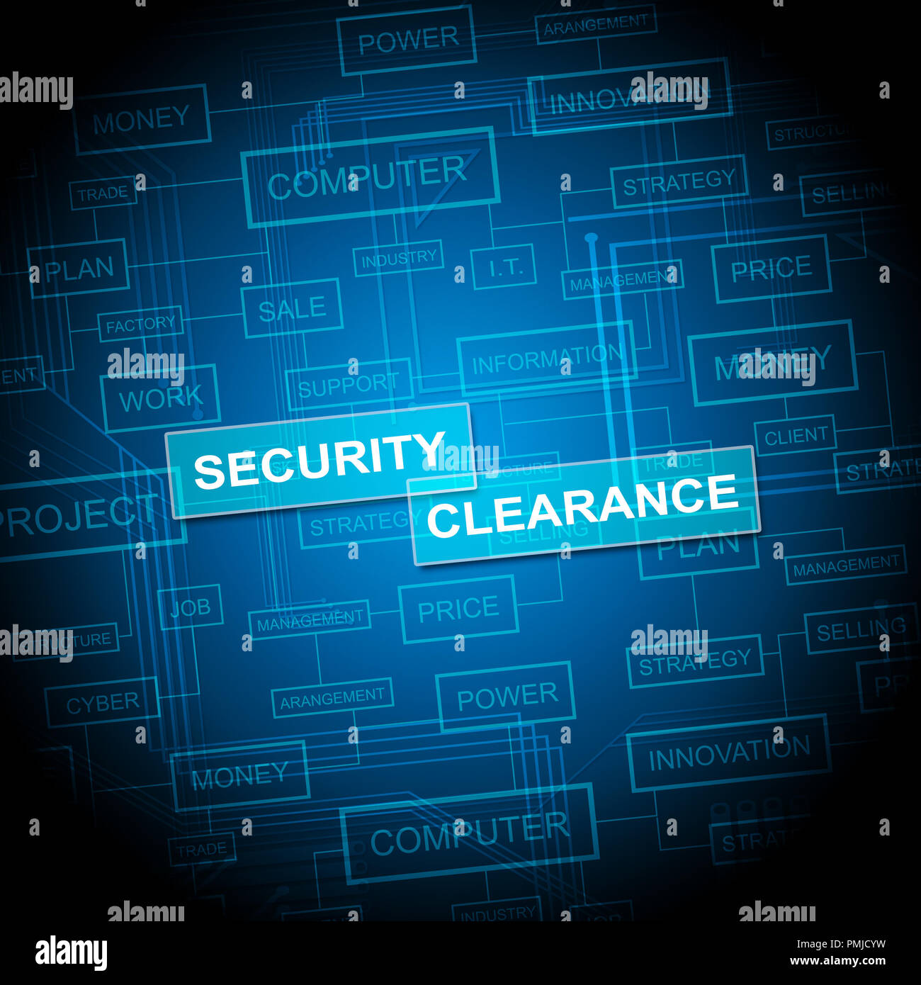 Security Clearance Cybersecurity Safety Pass 2d Illustration Means