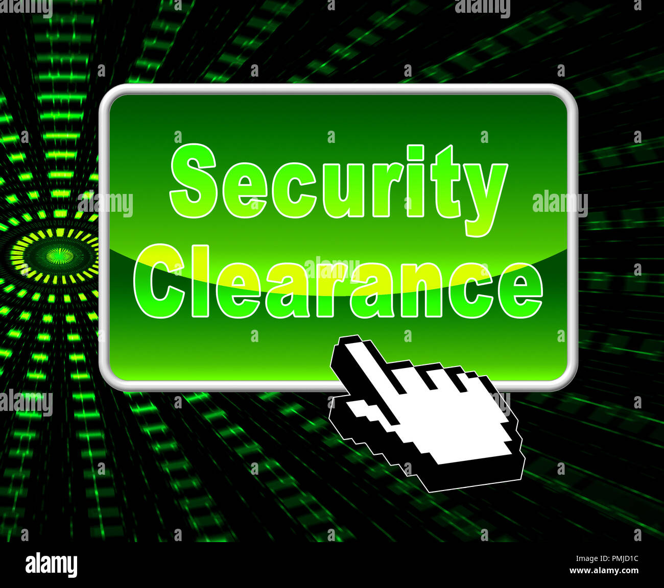 Security Clearance Cybersecurity Safety Pass 2d Illustration Means