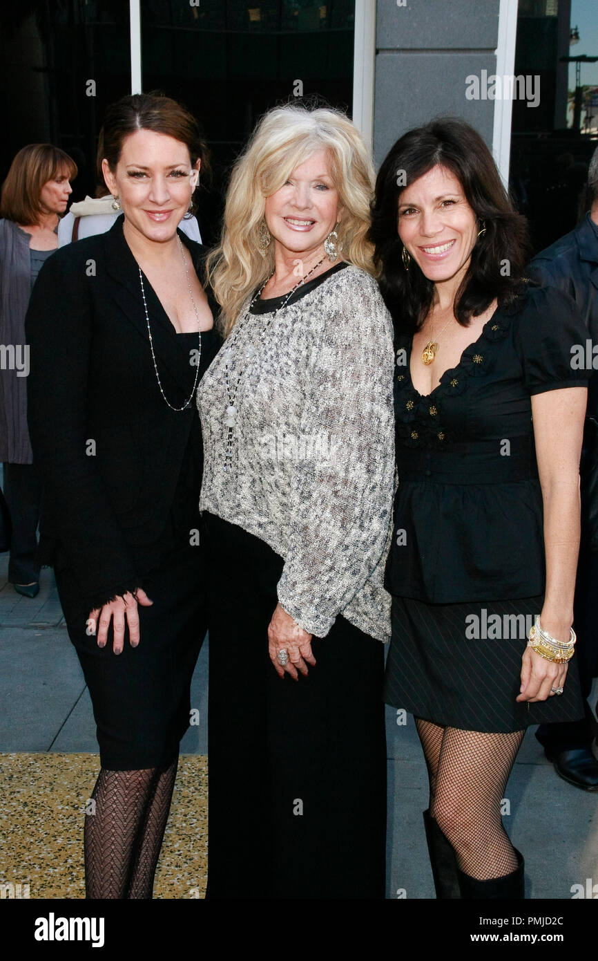 Joely Fisher, Connie Stevens and Tricia Leigh Fisher at the Hollywood Chamber of Commerce ceremony to honor Bruce Dern, Laura Dern and Diana Ladd with three stars on the Hollywood Walk of Fame in Hollywood, CA, November 1, 2010.   Photo by © Joseph Martinez / Picturelux - All Rights Reserved File Reference # 30632 062PLX   For Editorial Use Only -  All Rights Reserved Stock Photo