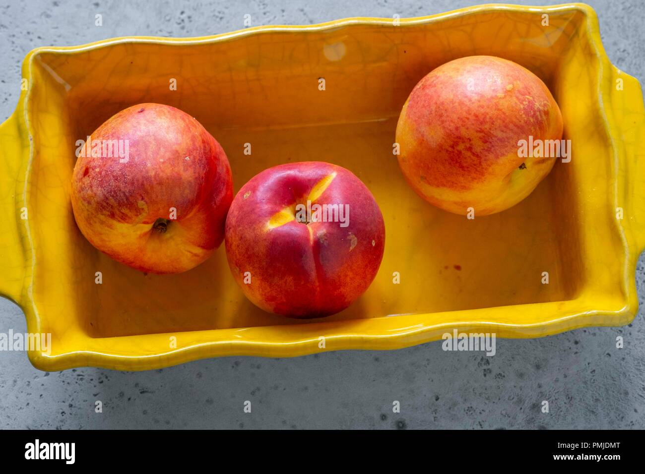 Whole Peaches Stock Photo