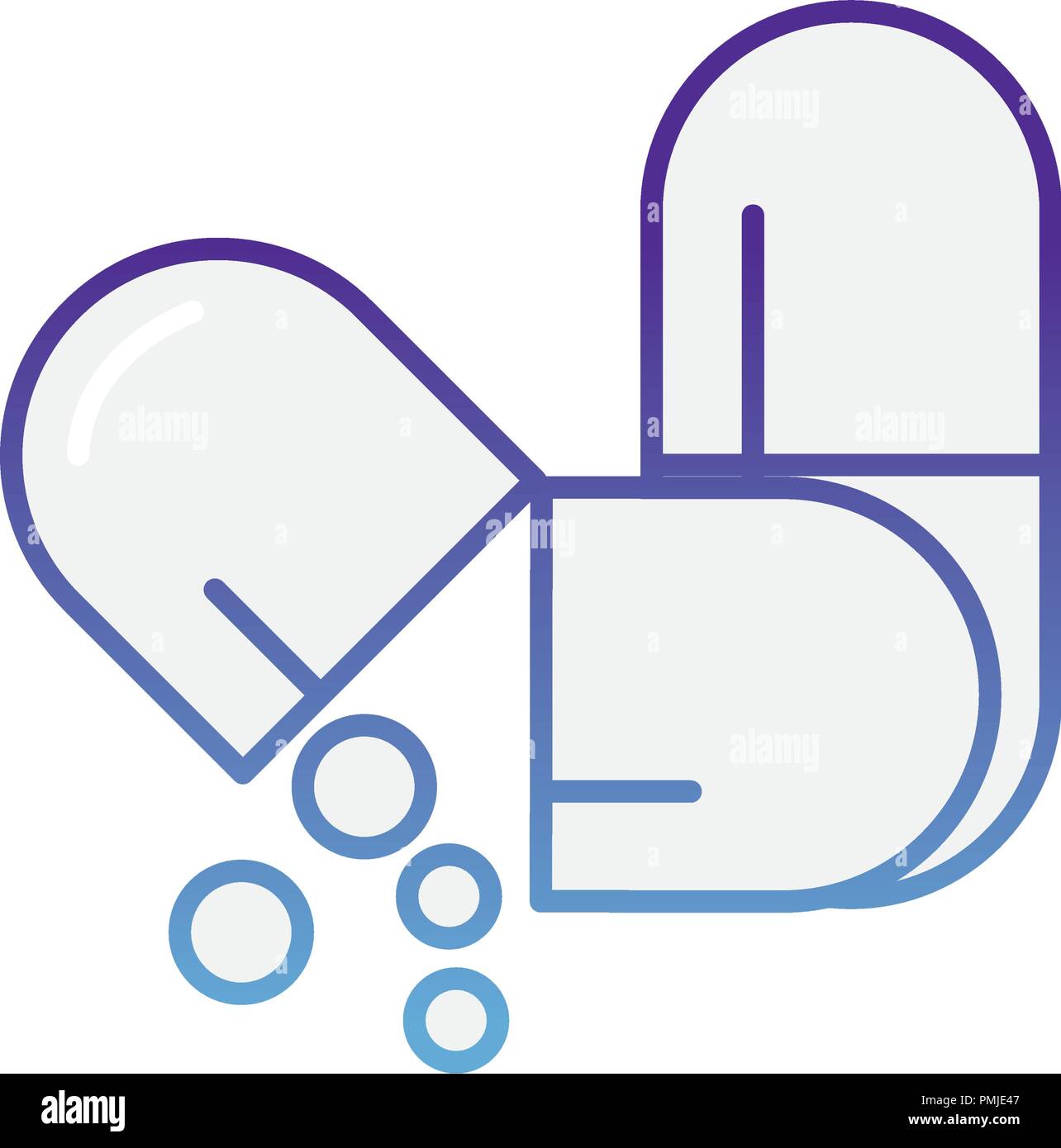 open capsule pill pouring balls medicine Stock Vector Image & Art Alamy