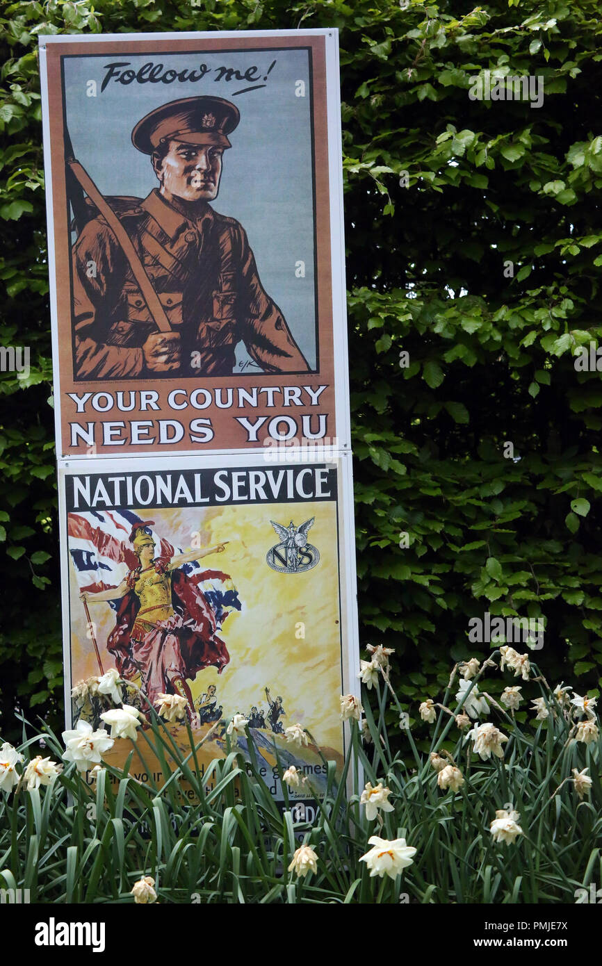 National Service Poster Stock Photo