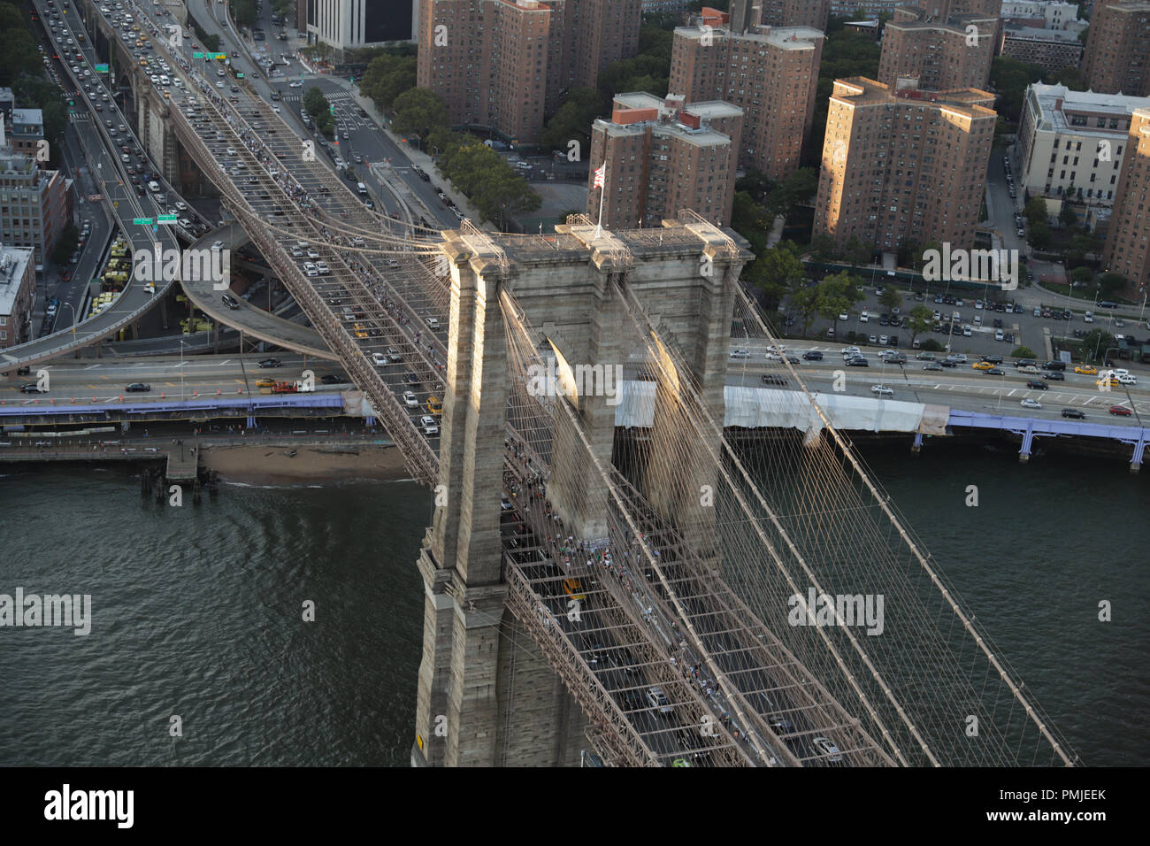 Brooklyn Bridge from New York City in the United States (Photo: Vanessa Carvalho / Brazil Photo Press) Stock Photo