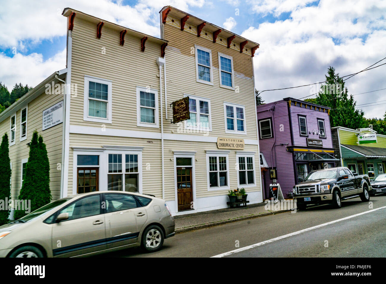 Businesses in Astoria Oregon USA Stock Photo Alamy