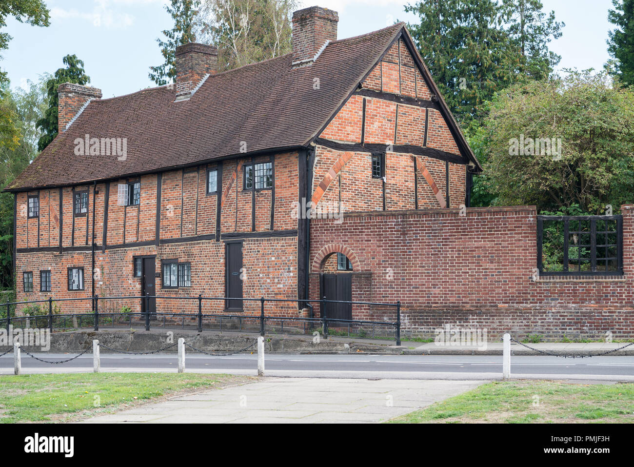 The Almshouse, built in 1570, stands in Eastcote Road, near the junction with the High Street, Ruislip, Middlesex, England, UK Stock Photo