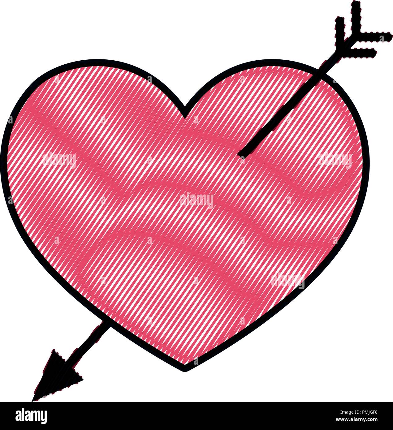 arrowed heart icon over white background, vector illustration Stock ...