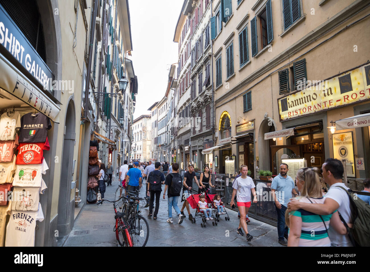 ITALY - FLORENCE - SEPTEMBER 3: People are enjoying the streets in Florence Italy on September 3 2018. Stock Photo