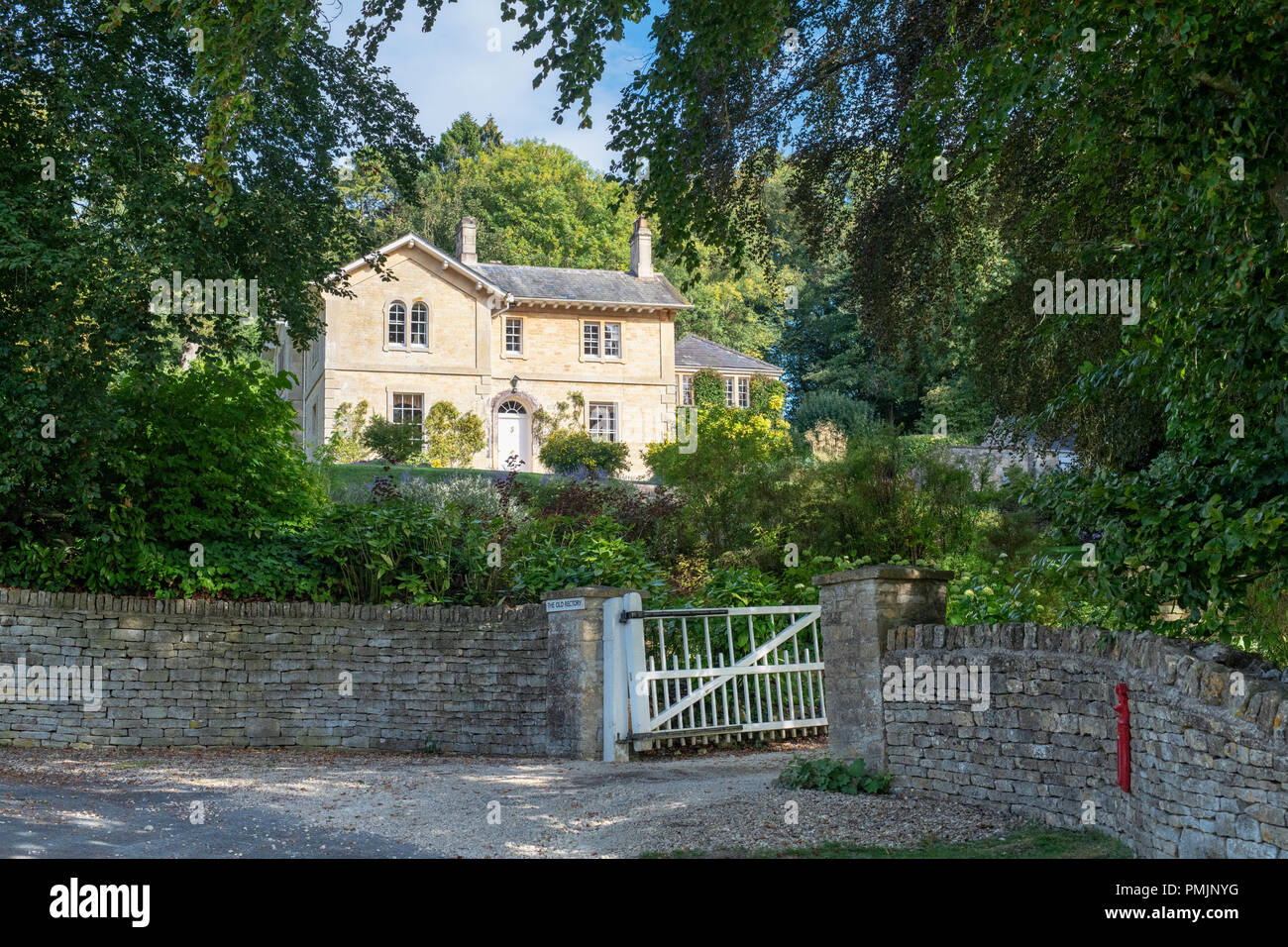 The old rectory in the cotswold village of Bagendon, Cotswolds, Gloucestershire, England Stock Photo