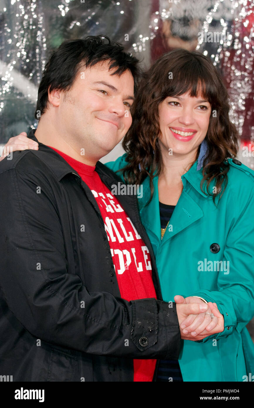 Exclusive!! Jack Black plays Mr Mom as he and wife Tanya take 2 month old  son Samuel Jason for a stroll around the neighbourhood in Beverly Hills,  Ca, 8/5/06 Stock Photo - Alamy